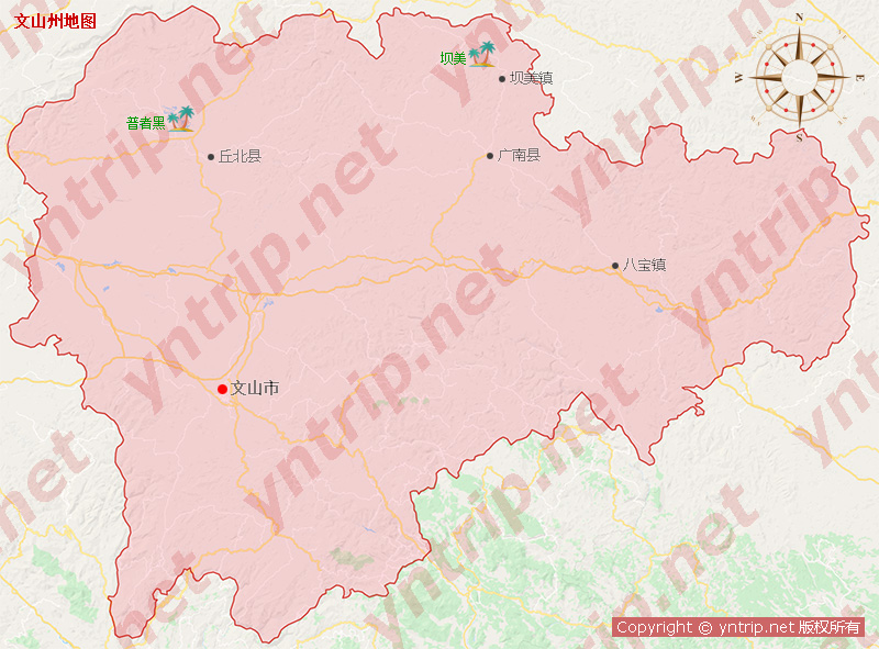文山旅游地图