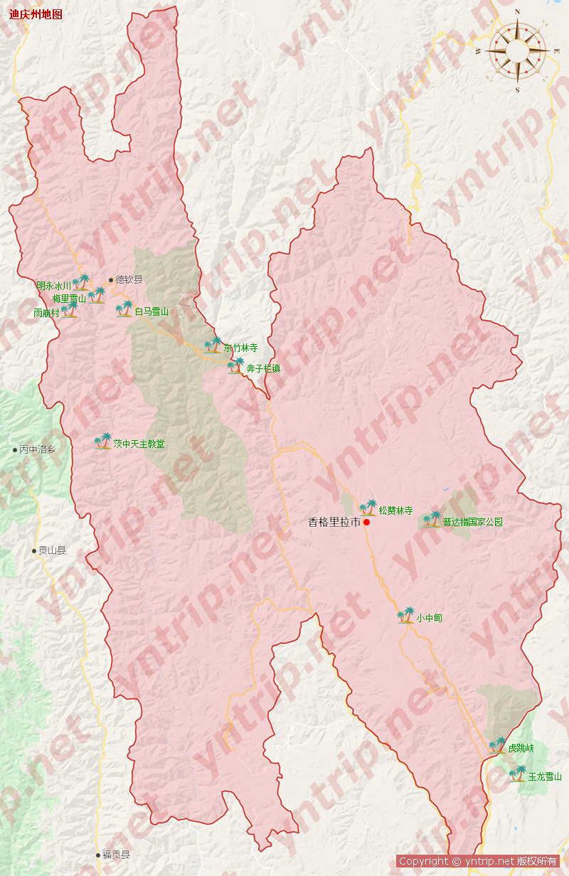 香格里拉旅游地图