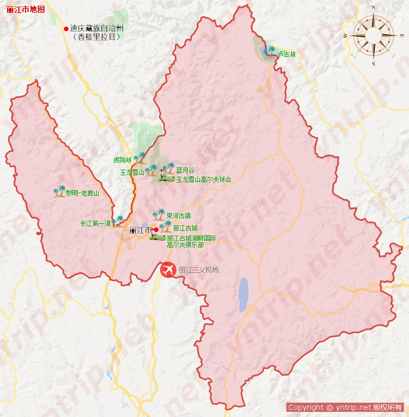 丽江旅游地图