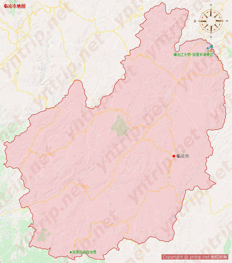 临沧旅游地图